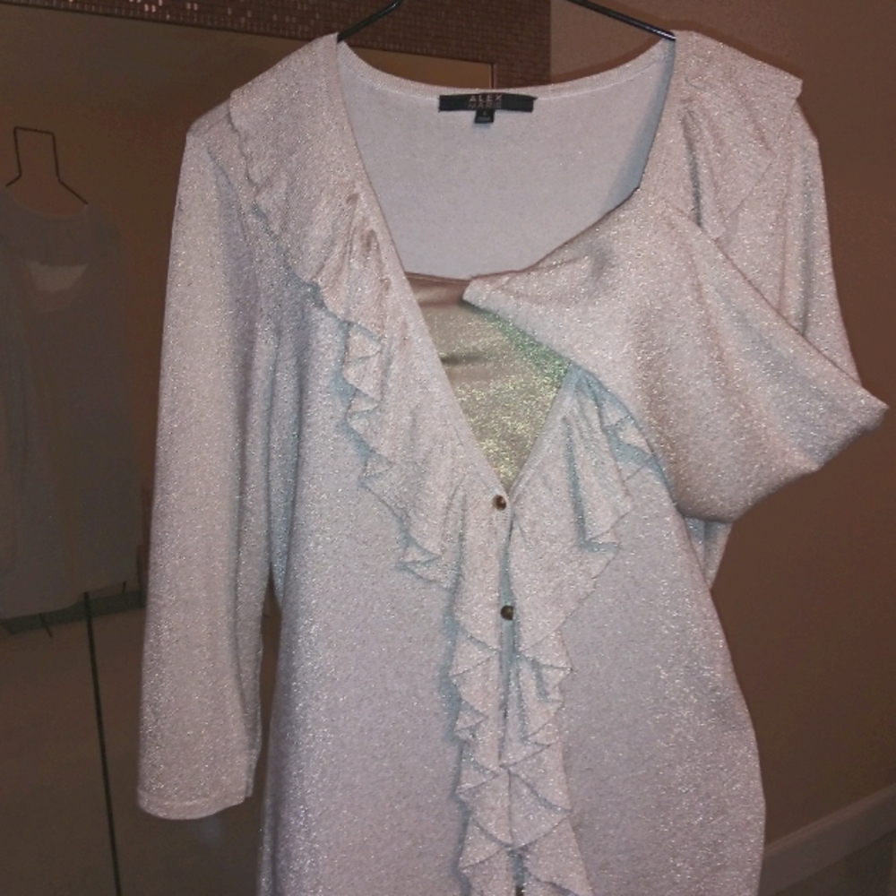 Ruffled Alex Marie sweater with tank top